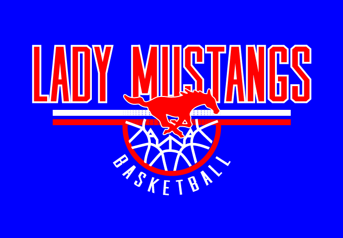 Lady Mustang Basketball Player and Fan Shirt