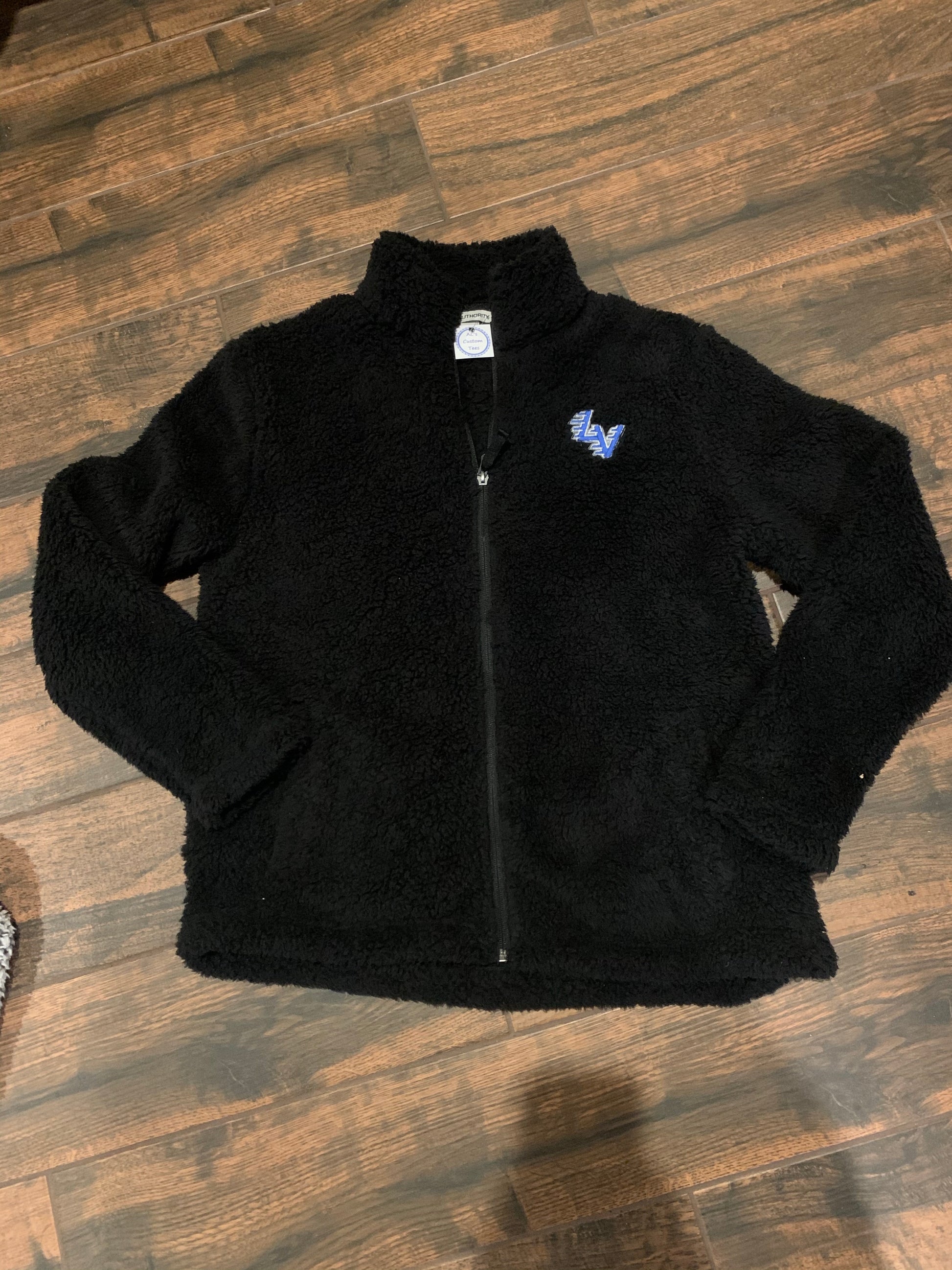 LV Sherpa Zip up Jacket - Black – AC's Custom Tees