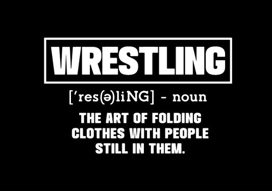 Wrestling - the art of folding clothes....